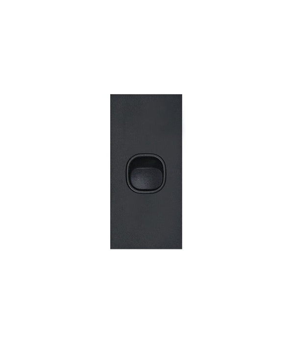 Clouded Leopard Architrave 1 Gang Switch black