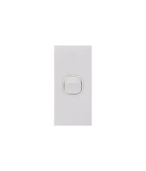 Clouded Leopard Architrave 1 Gang Switch white