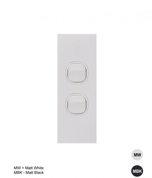 Clouded Leopard Architrave 2 Gang Switch