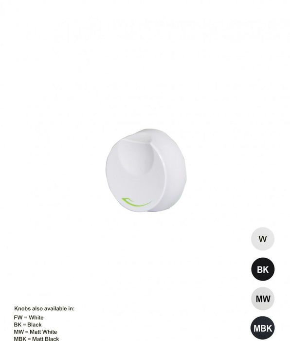 Meerkat Dimpala Rotary Dimmer Compatible Knob white