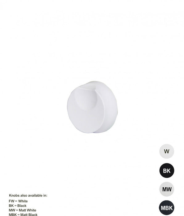 Meerkat Dimpala Rotary Dimmer Compatible Knob matt white