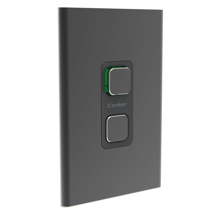 clipsal s3041 45c sh cover frame 1 switch vertical silver shadow