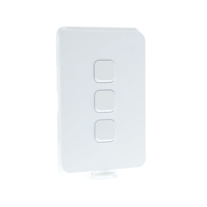 Clipsal Iconic 3 Gang Complete Switch Extra White