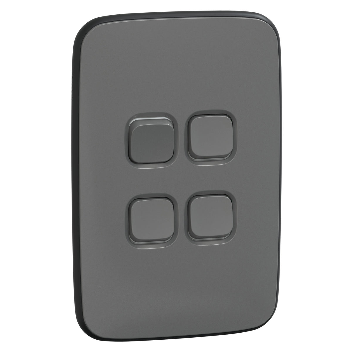 Clipsal Iconic Essence 4 Gang Switch Timber Finish — Powerpoints and ...