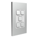 clipsal s3045c sv 5 gang switch plate skin only silver