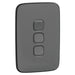 Clipsal Iconic Essence 3 Gang Complete Switch Ash Grey
