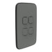 Clipsal Iconic Essence 4 Gang Cover Plate Only Ash Grey
