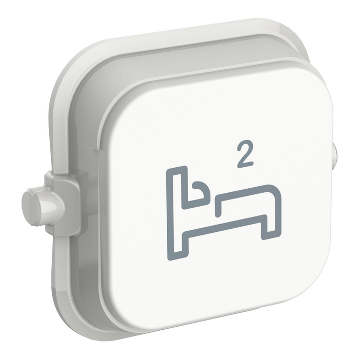 Clipsal Iconic Vivid White Pictogram Rocker Cover Bed 2