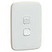 Clipsal Iconic Essence 2 Gang Complete Switch Arctic White