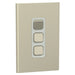 Clipsal Iconic Styl 3 Gang Complete Switch Crowne