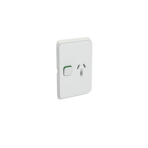 Clipsal Iconic Single Vertical Powerpoint Cover Plate Only Cool Grey