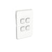 Clipsal Iconic 4 Gang Grid & Plate Assembly Vivid White
