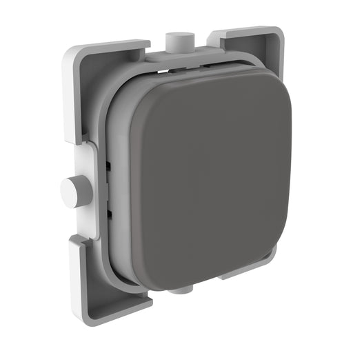 Clipsal Iconic Essence Pushbutton Assembly Ash Grey