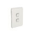 Clipsal Iconic 2 Gang Complete Switch Vivid White