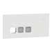 1043CP ZW  clipsal solis 3 gang communications plate zen white