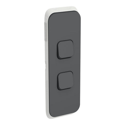 Clipsal Iconic 2 Gang Architrave Cover Plate Only Anthracite