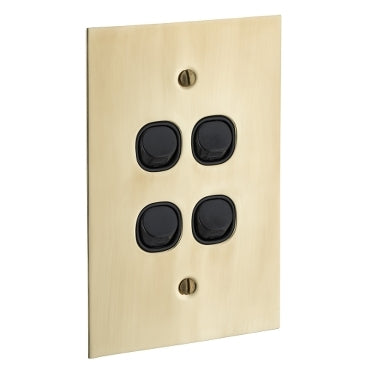 Clipsal 4G brass switch