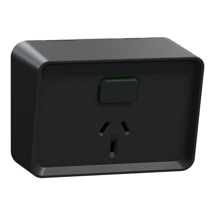 Iconic Weatherproof Extra Switch Clipsal Iconic Outdoor Single Powerpoint O3015 — Powerpoints and Switches
