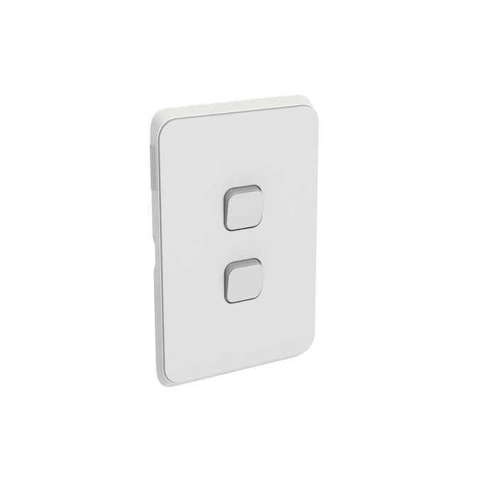 Clipsal Iconic 2 Gang Cover Plate Only Col Grey