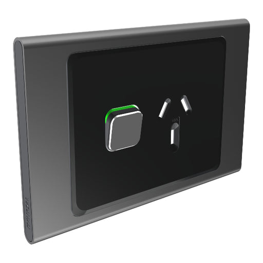 clipsal s3015c ce single socket outlet cover only silver shadow