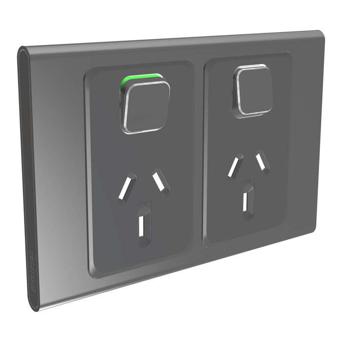 Clipsal Iconic Styl Powerpoint Cover Silver Shadow