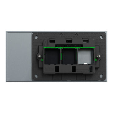 1041TUA PT  clipsal solis t 1 gang grid plate with cover frame platinum