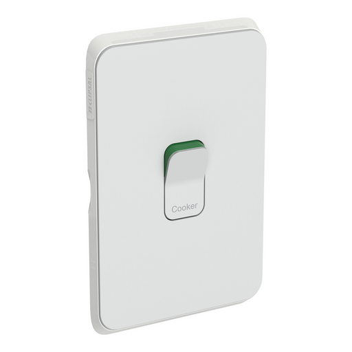 Clipsal Iconic Cooker Switch Cover Plate Cool Grey