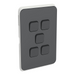 Clipsal Iconic 5 Gang Cover Plate Only Anthracite