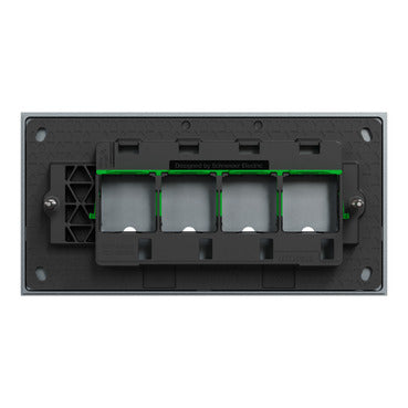 clipsal solis t 4 gang grid plate with cover frame platinum  1044TUA PT