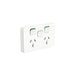 Clipsal Iconic Double Powerpoint With Extra Switch Vivid White