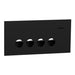 1044PUA ZB  clipsal solis 4 gang grid plate with cover frame zen black