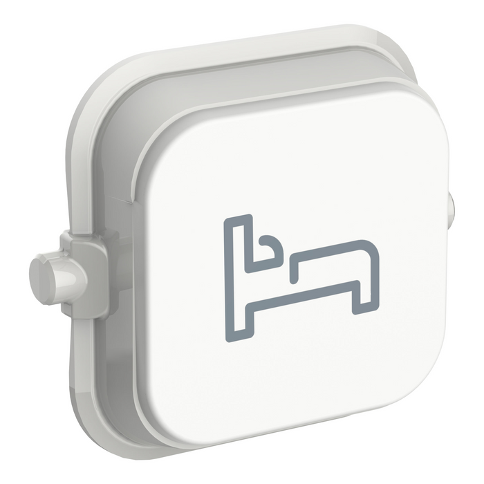 Clipsal Iconic Vivid White Pictogram Rocker Cover Bed