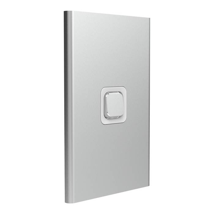 clipsal s3041c sv 1 gang switch plate skin only silver