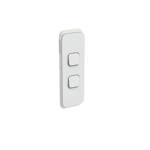 Clipsal Iconic 2 Gang Architrave Cover Plate Only Cool Grey