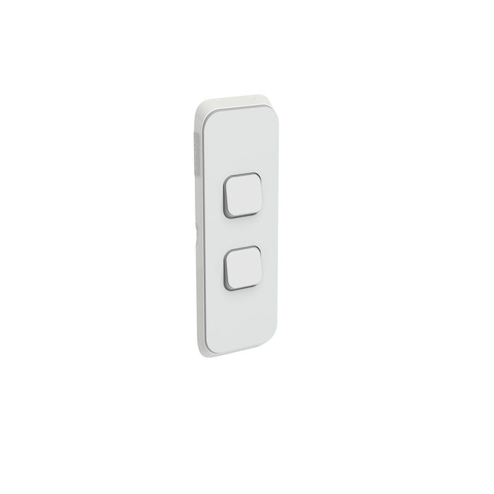 Clipsal Iconic 2 Gang Architrave Cover Plate Only Cool Grey