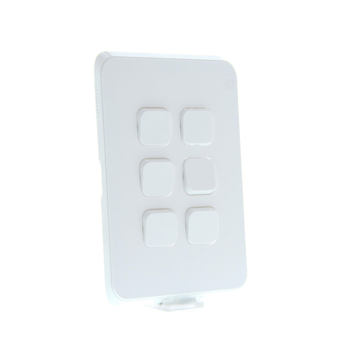 clipsal iconic 6 gang switch plate skin only 