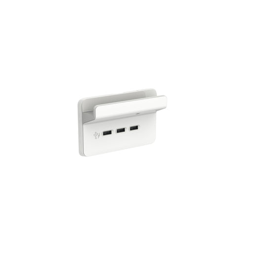 Clipsal Iconic 3 Gang USB Charging Station With Shelf Vivid White