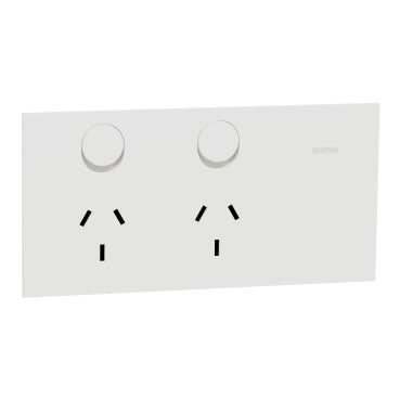 Clipsal Colour Code Clipsal Solis Double Powerpoint Zen White | Solis Switched Socket ...