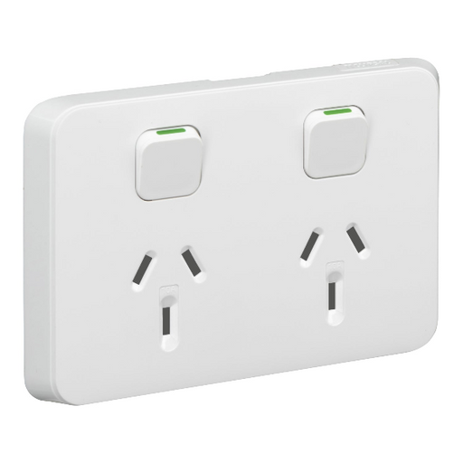 Clipsal Iconic Double Powerpoint 10a Extra White