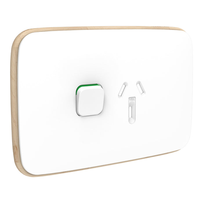 Clipsal Iconic Essence Single Powerpoint Cover Plate Only Artic White