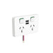 Clipsal Iconic Double Powerpoint With Dual USB A Charger Vivid White