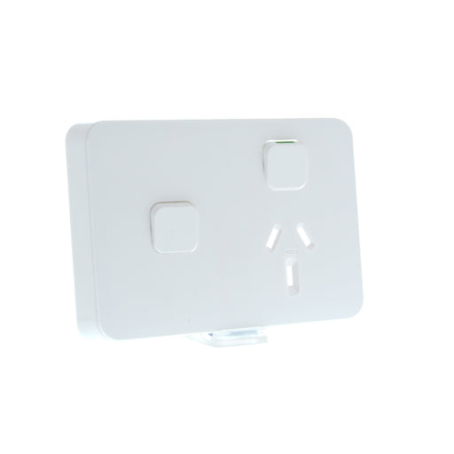 Clipsal Iconic Single Powerpoint With Extra Switch Cover Plate Only extra white