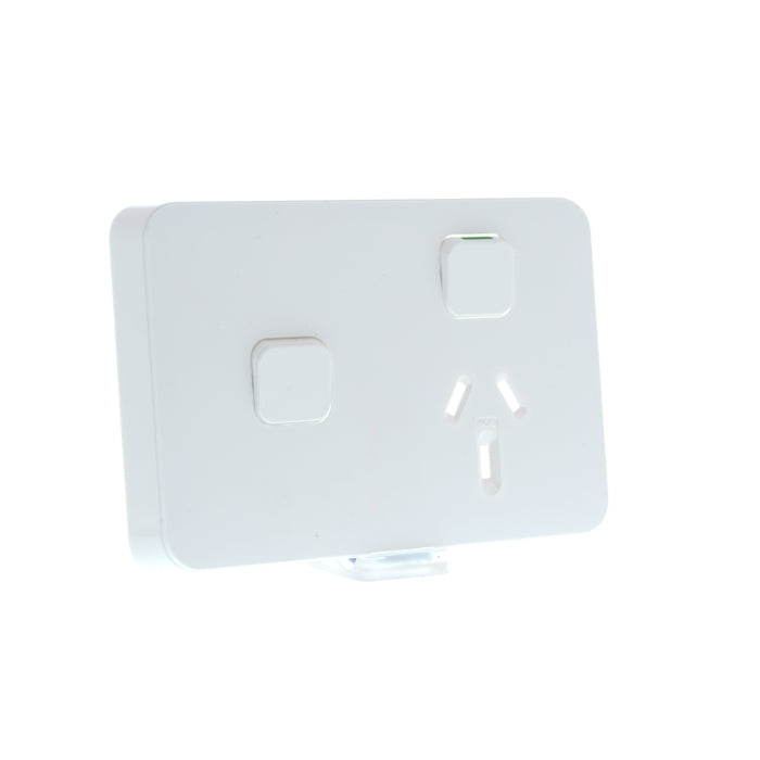 Clipsal Iconic Single Powerpoint With Extra Switch Cover Plate Only extra white