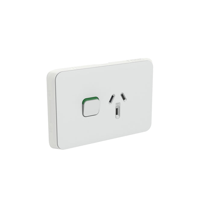 Clipsal Iconic Single Powerpoint Cover Plate Only Cool Grey