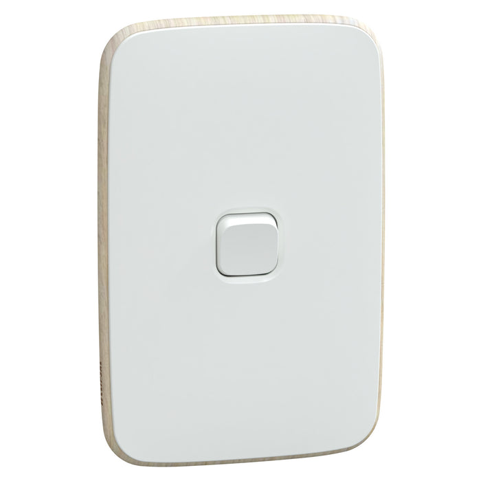 Clipsal Iconic Essence 1 Gang Complete Switch Arctic White