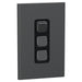 Clipsal Iconic Styl 3 Gang Complete Switch Silver Shadow