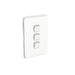 Clipsal Iconic 3 Gang Cover Plate Only Vivid White