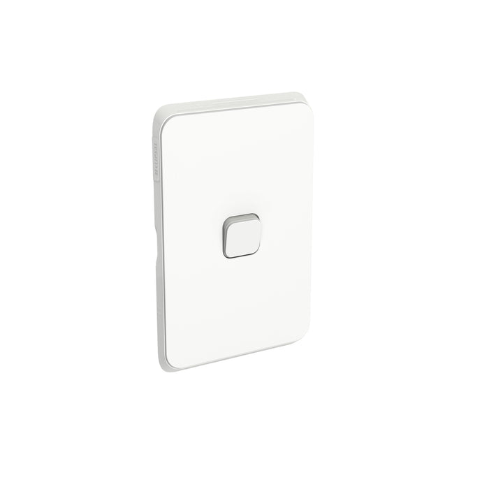 Clipsal Iconic 1 Gang Complete Switch Vivid White