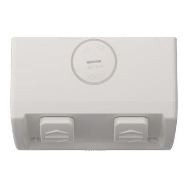 clipsal weatherproof twin powerpoint 10a grey on top