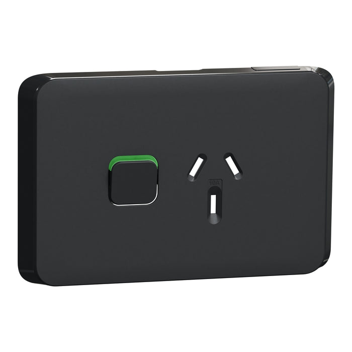 Clipsal Iconic Single Powerpoint Cover Plate Only Extra Black
